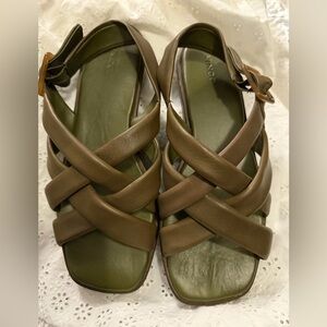 Vince Rexx Woven Fisherman slingback Leather Sandal